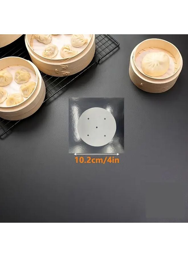 Disposable Steamer Liners 100pcs 7 5cm Round Parchment Paper For Air Fryer Baking - Image 5